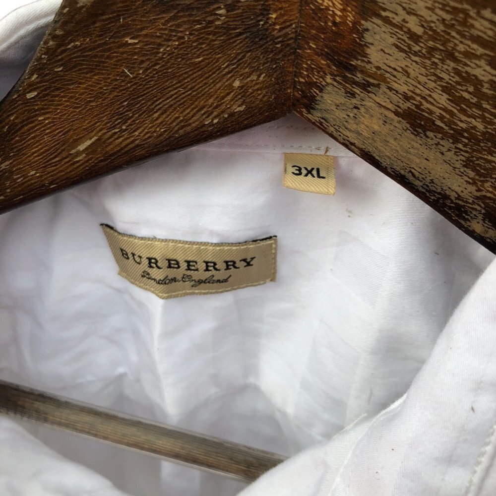 VINTAGE Burberry Shirt Large White - Picture 2 of 10